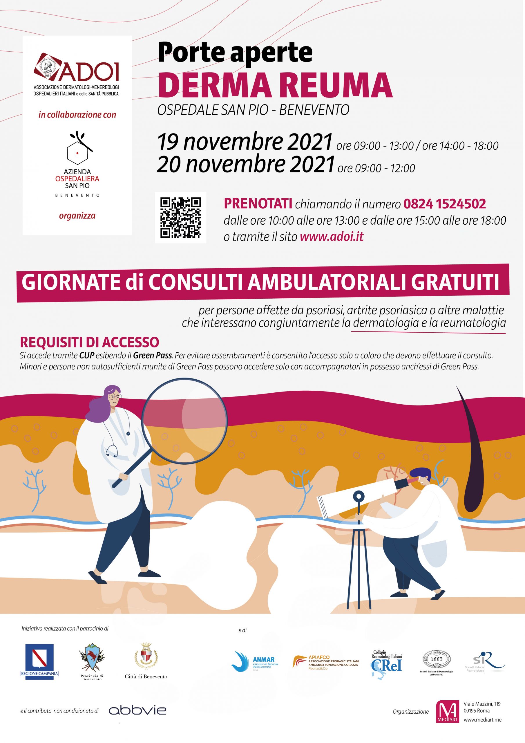 Al via “Porte Aperte DERMA REUMA” giornate di screening gratuiti per patologie derma-reumatolgiche