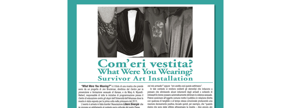 Exit Strategy ripropone la mostra “What Were You Wearing” a Guardia Sanframondi