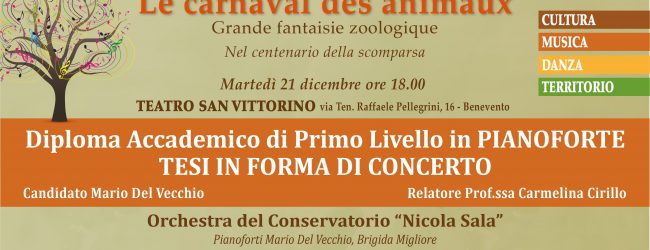 Benevento| Conservatorio “Nicola Sala”, domani ultimo appuntamento del “Festival d’Autunno”