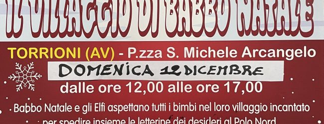 Torrioni, domani arriva il “Villaggio di Babbo Natale”