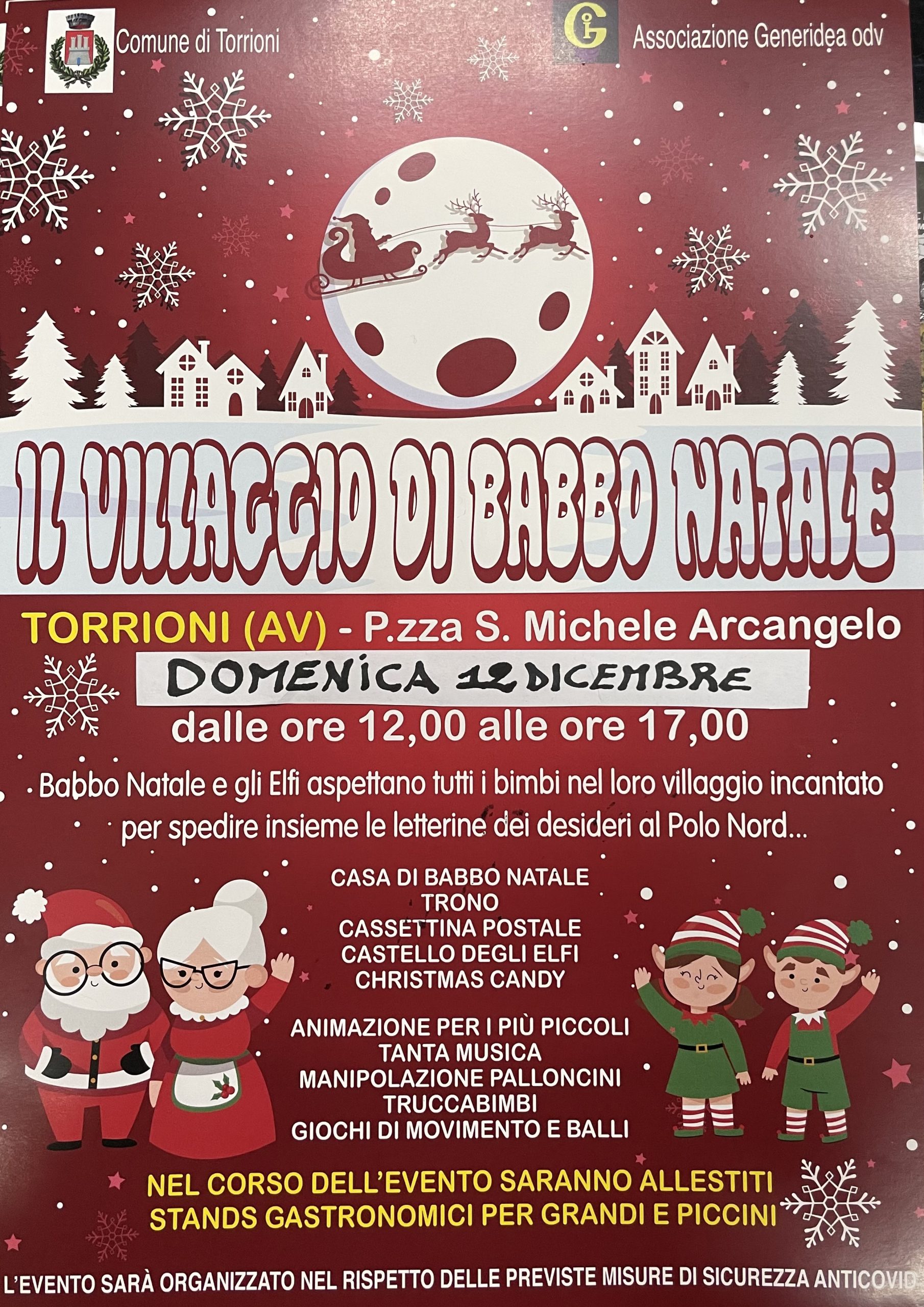 Torrioni, domani arriva il “Villaggio di Babbo Natale”
