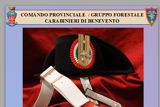 Carabinieri Benevento, bilancio di fine anno nel Sannio