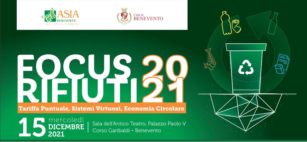 Benevento| Focus rifiuti 2021: il 15 dicembre appuntamento a Palazzo Paolo V