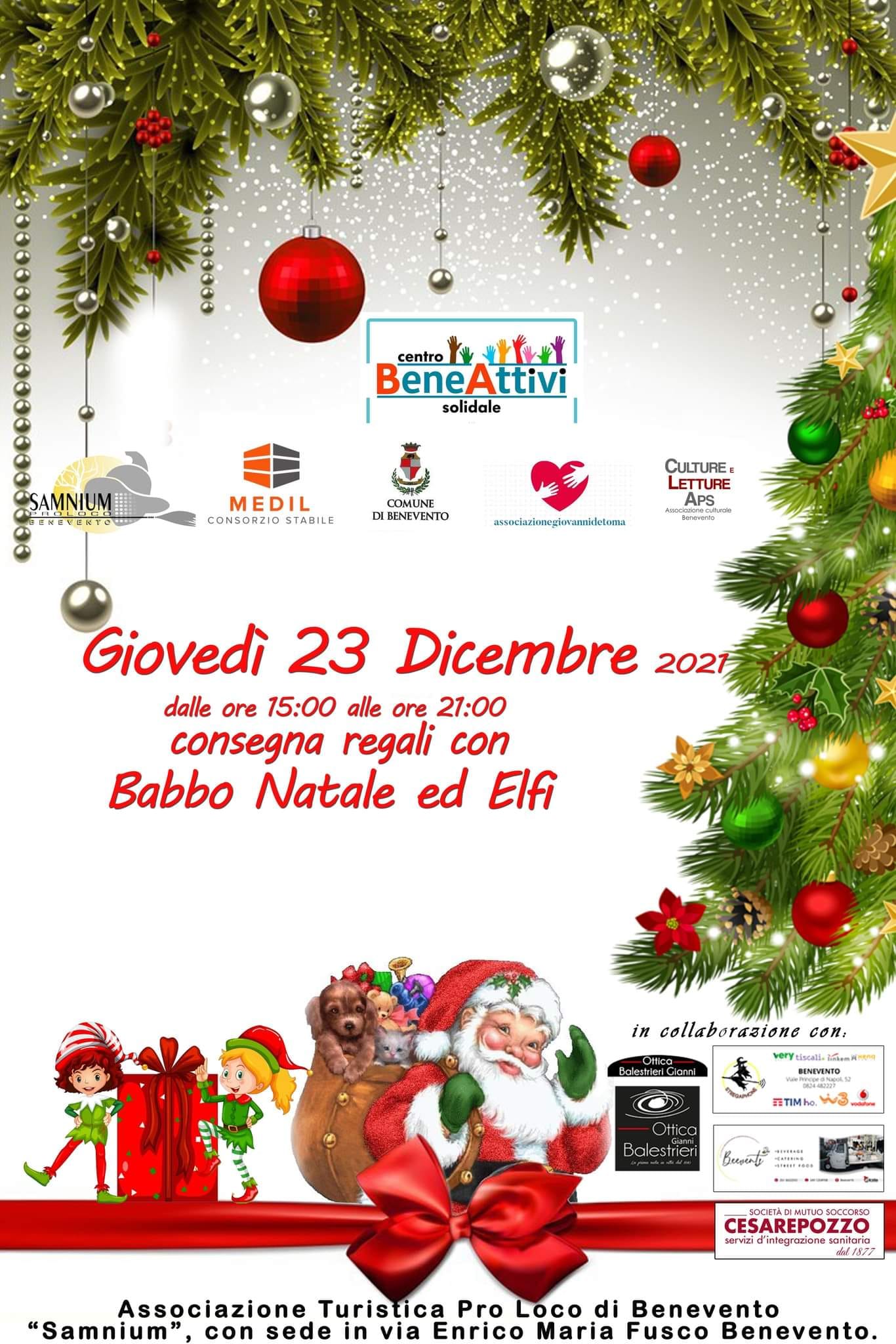 Benevento|Al Centro Solidale” Beneattivi” quartiere Santa Maria degli Angeli un’ospite d’eccezione “Babbo Natale”