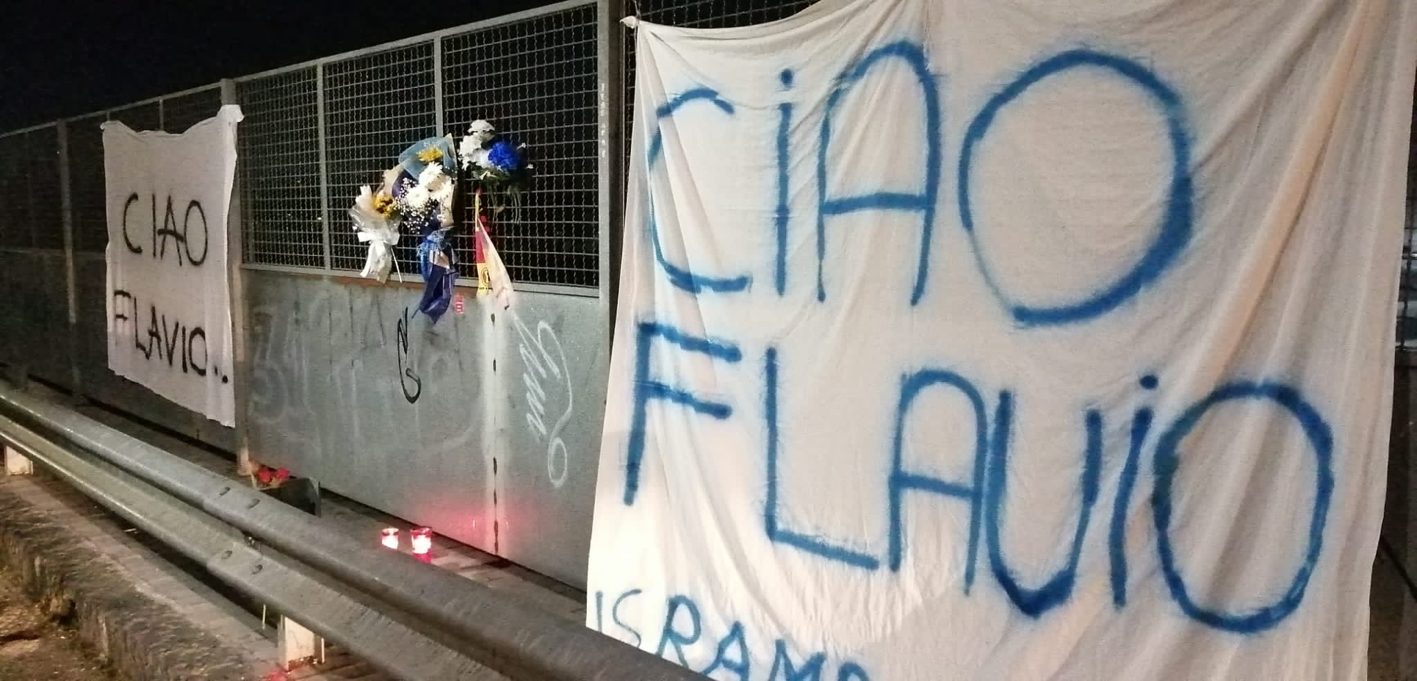 Benevento piange la scomparsa di Flavio, processione di auto e fiori sul luogo dell’incidente