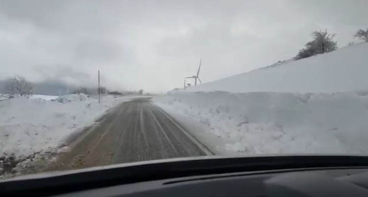 Alto Sannio nella morsa del freddo con neve e ghiaccio