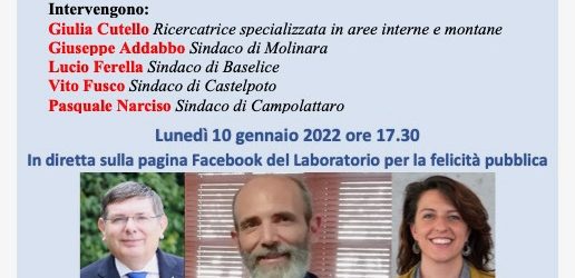Il 10 Gennaio videoconferenza sul tema: “Giovani e aree interne: risorse e opportunità per restare”