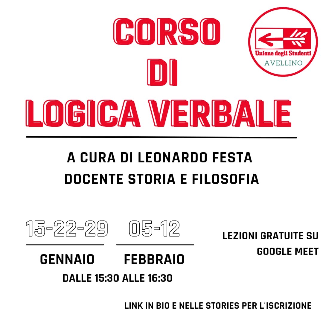 Avellino| L’Uds promuove un corso di logica verbale, lezioni su google meet