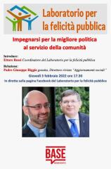 Laboratorio per la Felicità Pubblica, il 3 convegno sulla pagina fb