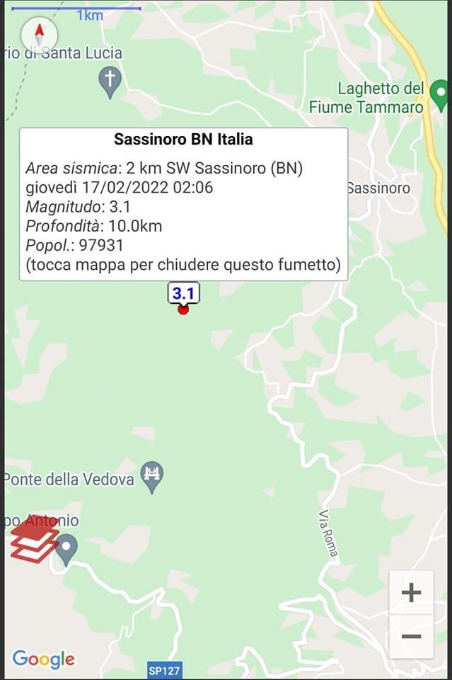 Terremoto, nella notte scossa di 3.1 con epicentro Sassinoro