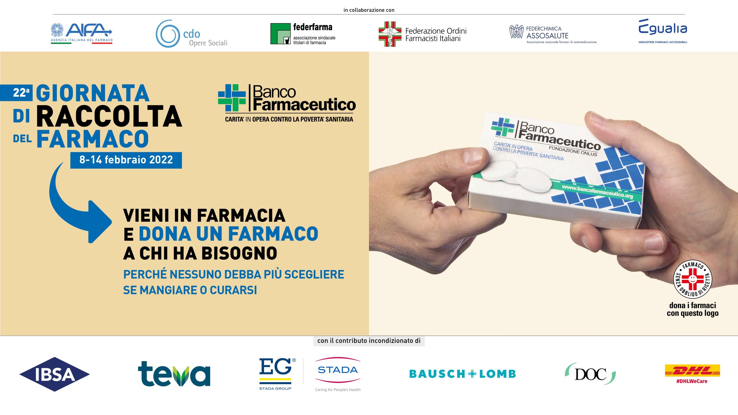 Giornata di Raccolta del Farmaco, sedici le farmacie sannite che hanno aderito.