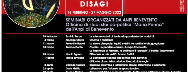 Benevento| “Indagini, narrazioni, disagi”, venerdi al via un ciclo di seminari dell’ANPI