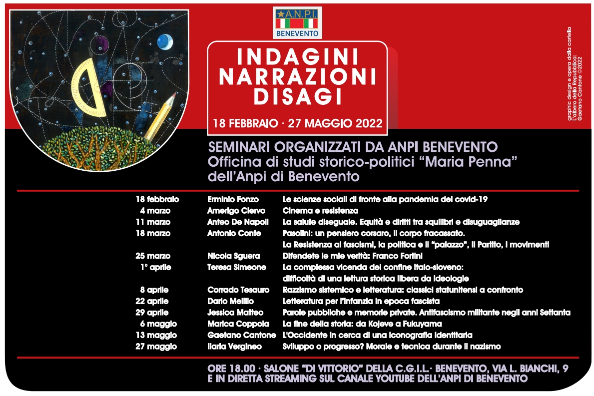 Benevento| “Indagini, narrazioni, disagi”, venerdi al via un ciclo di seminari dell’ANPI