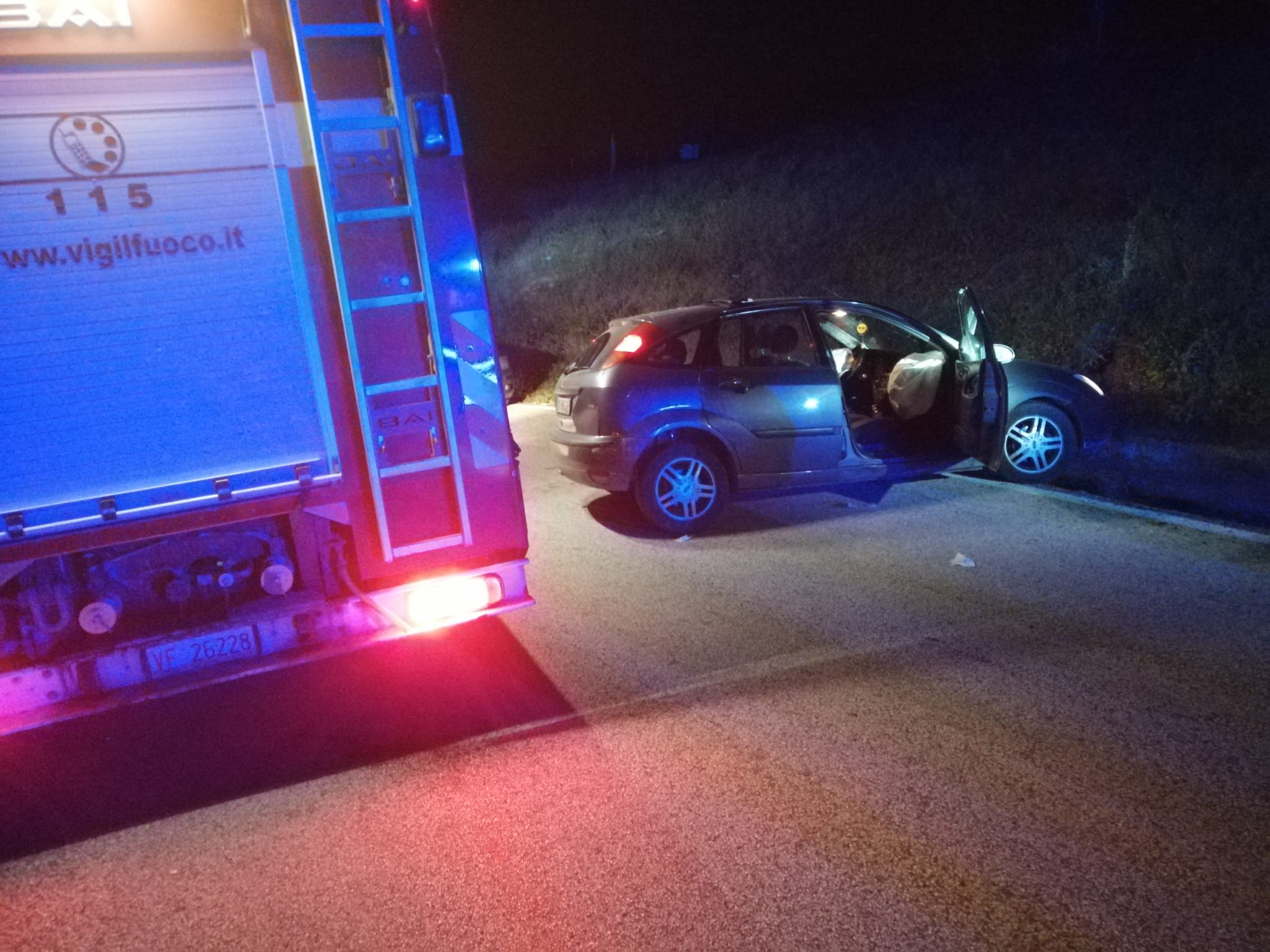 Benevento| Auto contro muretto, paura per quattro giovani
