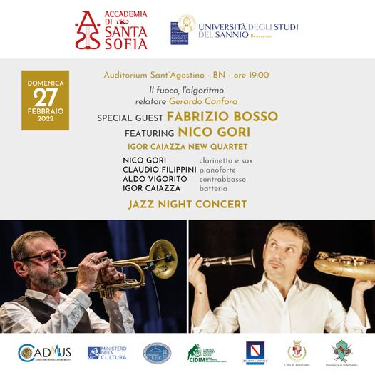 “Jazz Night Concert”, sabato secondo appuntamento con l’Accademia di Santa Sofia