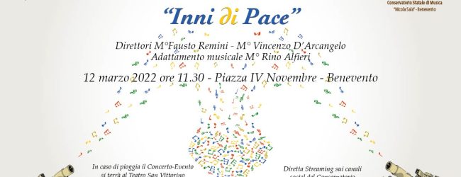 “Inni di Pace”, sabato concerto-evento del Conservatorio “Nicola Sala” di Benevento