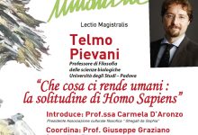 Venerdi ottavo appuntamento con il “Festival filosofico del Sannio”. Lectio Magistralis di Telmo Pievani