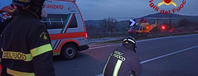 Savignano Irpino| Incidente sulla Statale 90, deceduto il motociclista trasportato in elicottero al Moscati