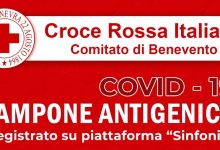 Croce Rossa di Benevento, tamponi antigenici a 5€. Il ricavato in beneficenza