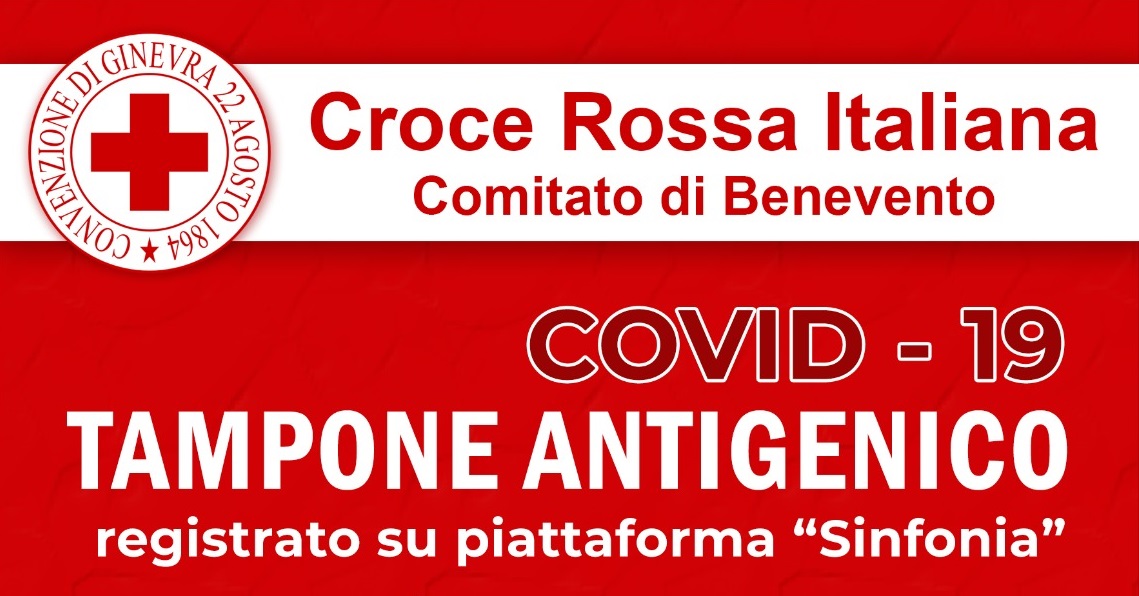 Croce Rossa di Benevento, tamponi antigenici a 5€. Il ricavato in beneficenza