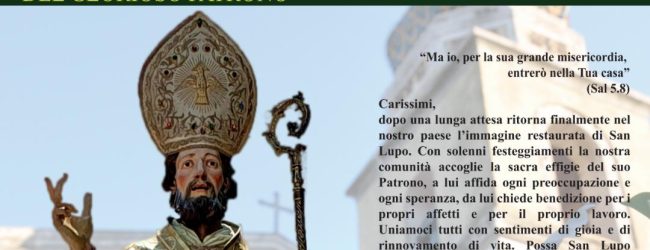 La statua di San Lupo torna “a casa”: domani le celebrazioni
