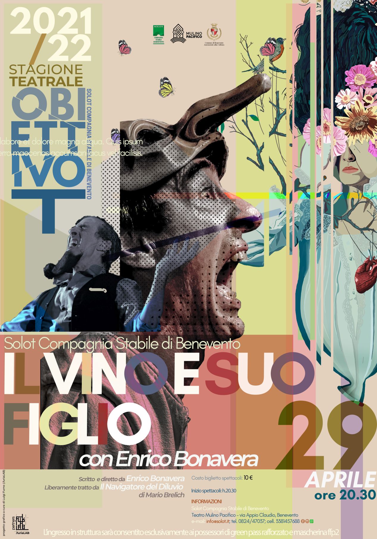 “Obiettivo T”, venerdì 29 aprile Enrico Bonavera chiude la Stagione Teatrale della Solot di Benevento