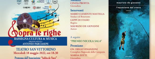 Rassegna “Sopra le Righe”: domani con Maurizio De Giovanni