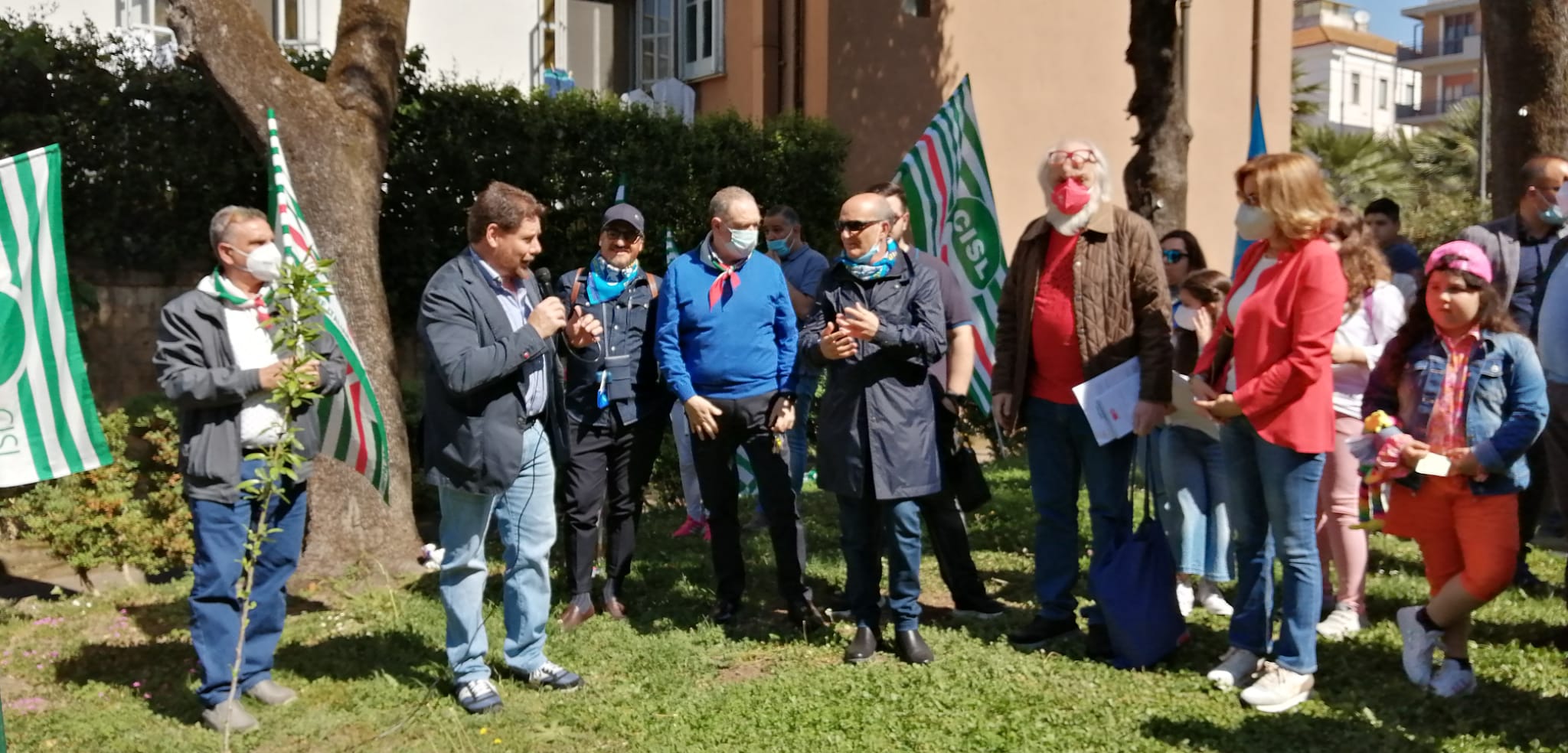 Festa del Lavoro, Cgil, Cisl e Uil uniti in Villa Comunale