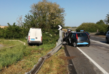 Telesina, scontro auto-furgone: un ferito