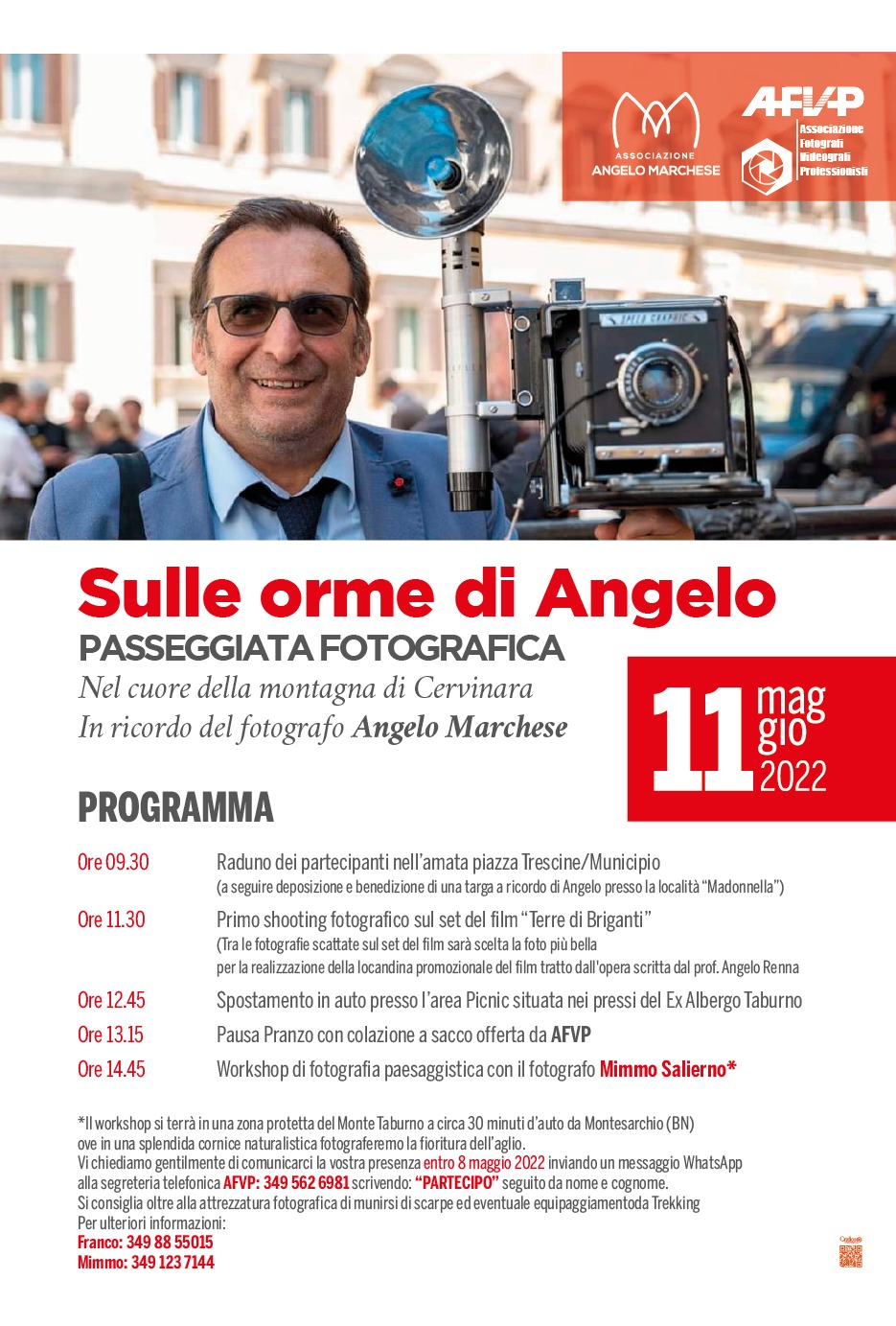 Cervinara|’Sulle orme di Angelo Marchese’, l’11 Maggio una passeggiata fotografica
