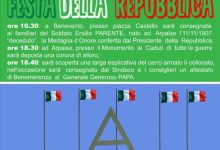 Ad Arpaise il 2 Giugno si celebrerà la Festa della Repubblica