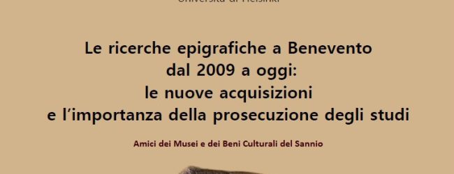“Le ricerche epigrafiche a Benevento dal 2009”: lunedi convegno a Palazzo Paolo V