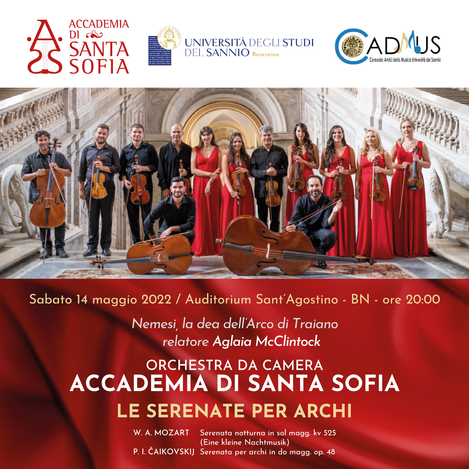 Accademia di Santa Sofia, sabato appuntamento con “Le serenate per archi”