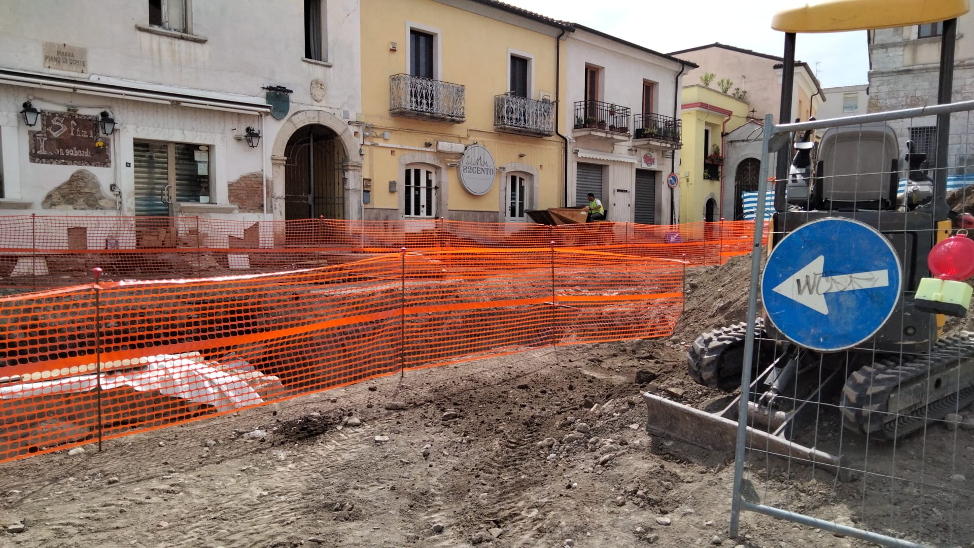 Benevento|Ripresi i lavori a Piazza Piano di Corte