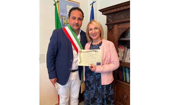 La storia toccante di Lyudmyla Ruban, ucraina, che ha ricevuto la cittadinanza italiana a Telese Terme