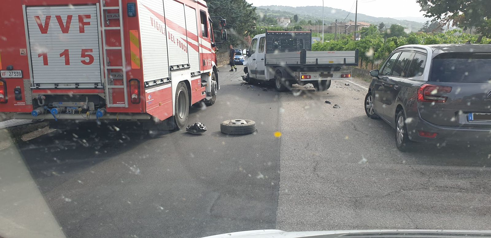 Solopaca, incidente in via Bebiana: coinvolte diverse persone