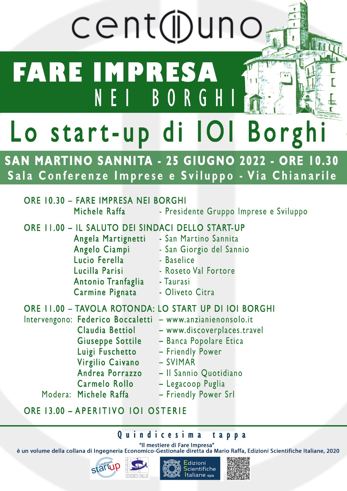 “101 Borghi’, confronto sulla fase di start up, appuntamento a San Martino Sannita