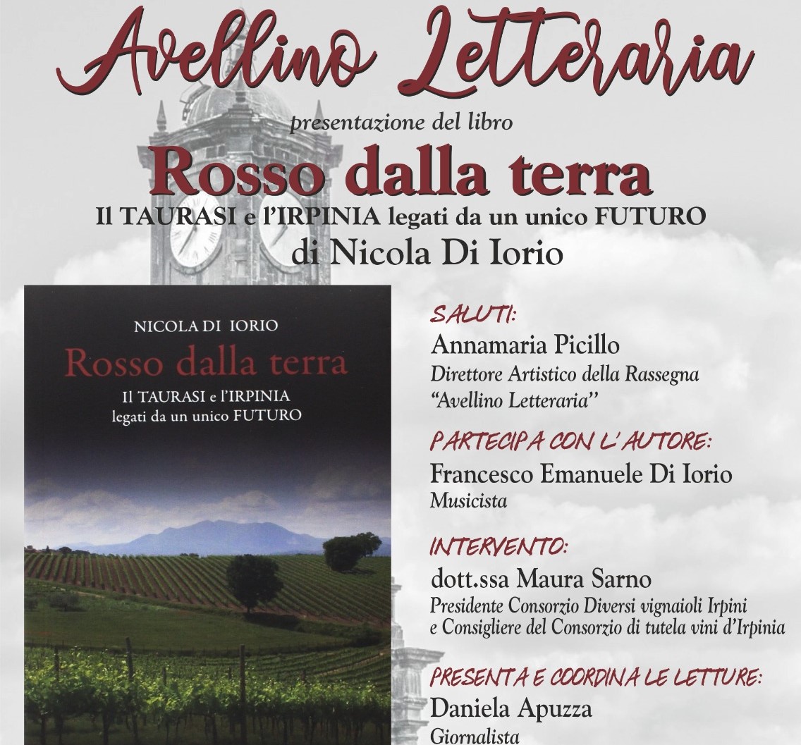 Di Iorio ad “Avellino Letteraria” con il libro “Rosso dalla Terra”