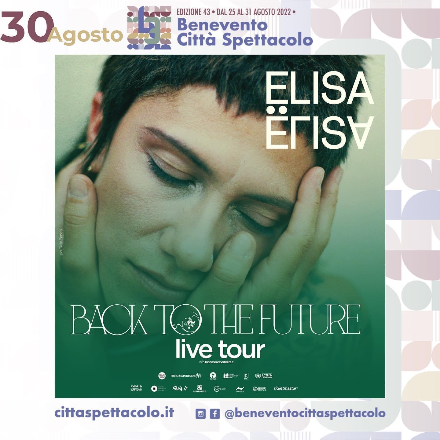 Benevento Città Spettacolo: il 30 agosto il concerto di Elisa