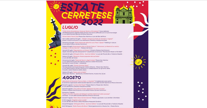 Tutto pronto per l’Estate Cerretese