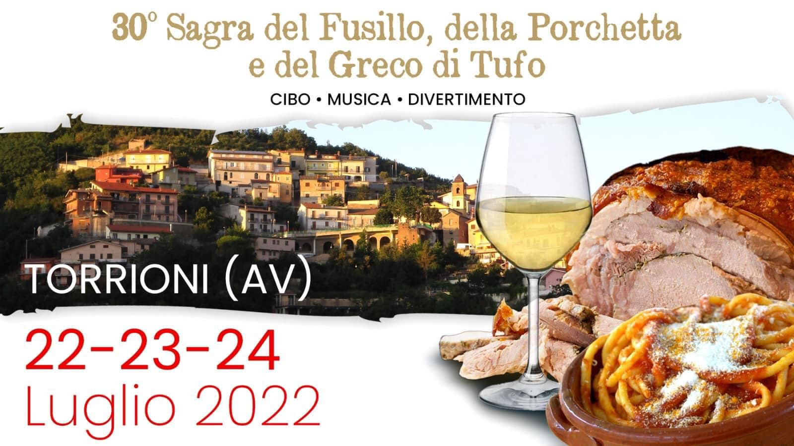 Torrioni| Da venerdì a domenica torna la sagra del fusillo, della porchetta e del Greco di Tufo