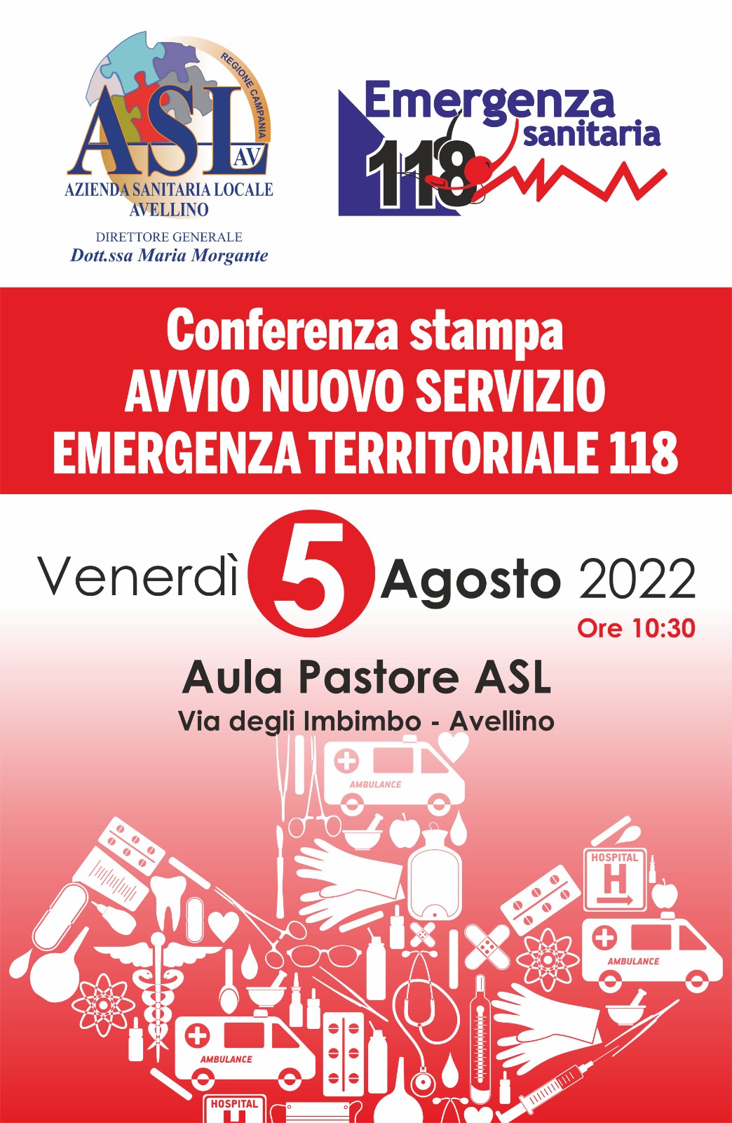 Nuovo servizio di Emergenza Territoriale 118 in Irpinia, venerdi la conferenza stampa