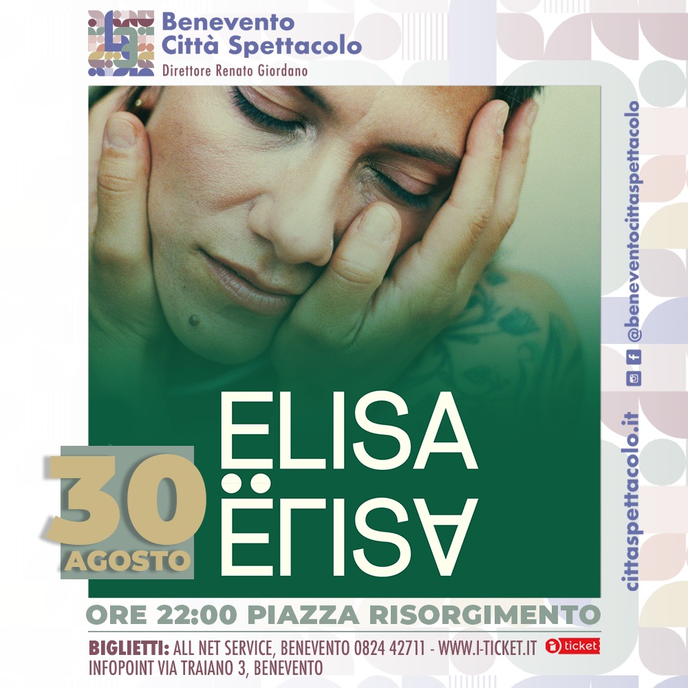 Benevento Città Spettacolo, nuovi biglietti in vendita per il concerto di Elisa