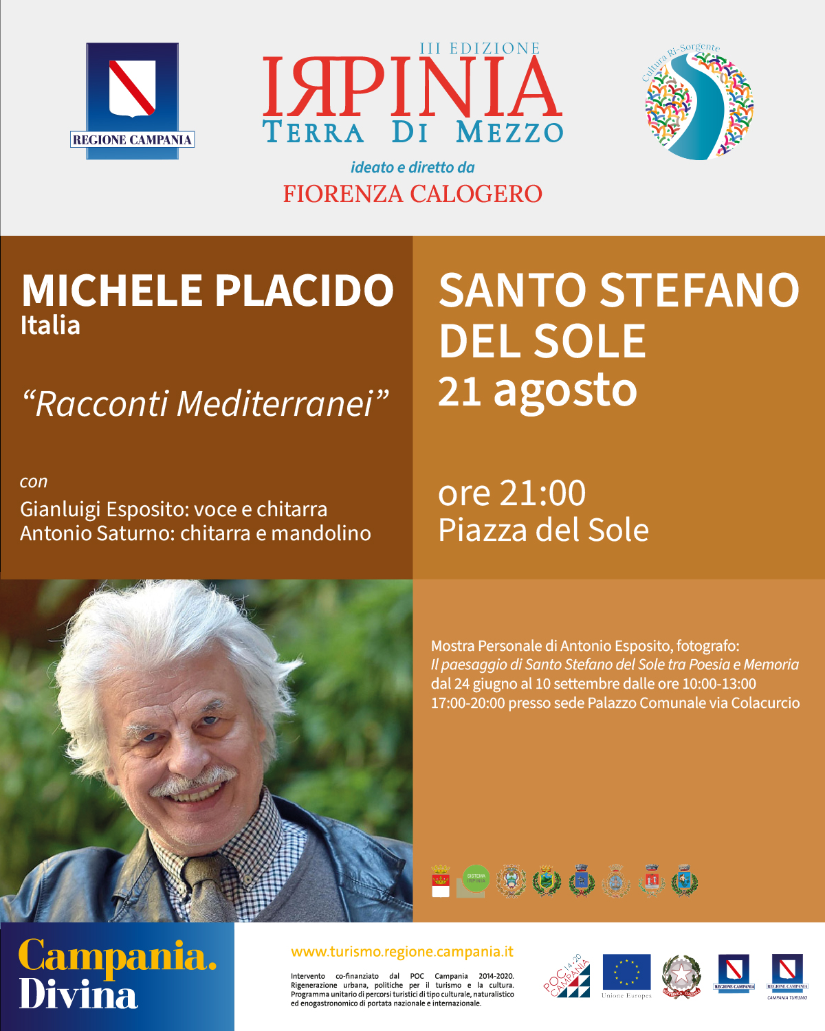 Santo Stefano del Sole| Irpinia Terra di Mezzo, domenica serata con Michele Placido