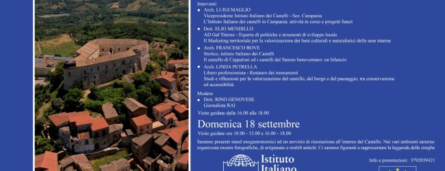 Il Castello di Ceppaloni rappresenterà la Campania nelle Giornate Nazionali dei Castelli