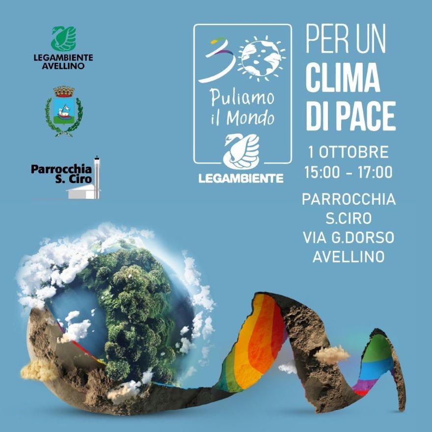 Avellino| “Puliamo il Mondo”, sabato il raduno di Legambiente davanti alla chiesa di San Ciro