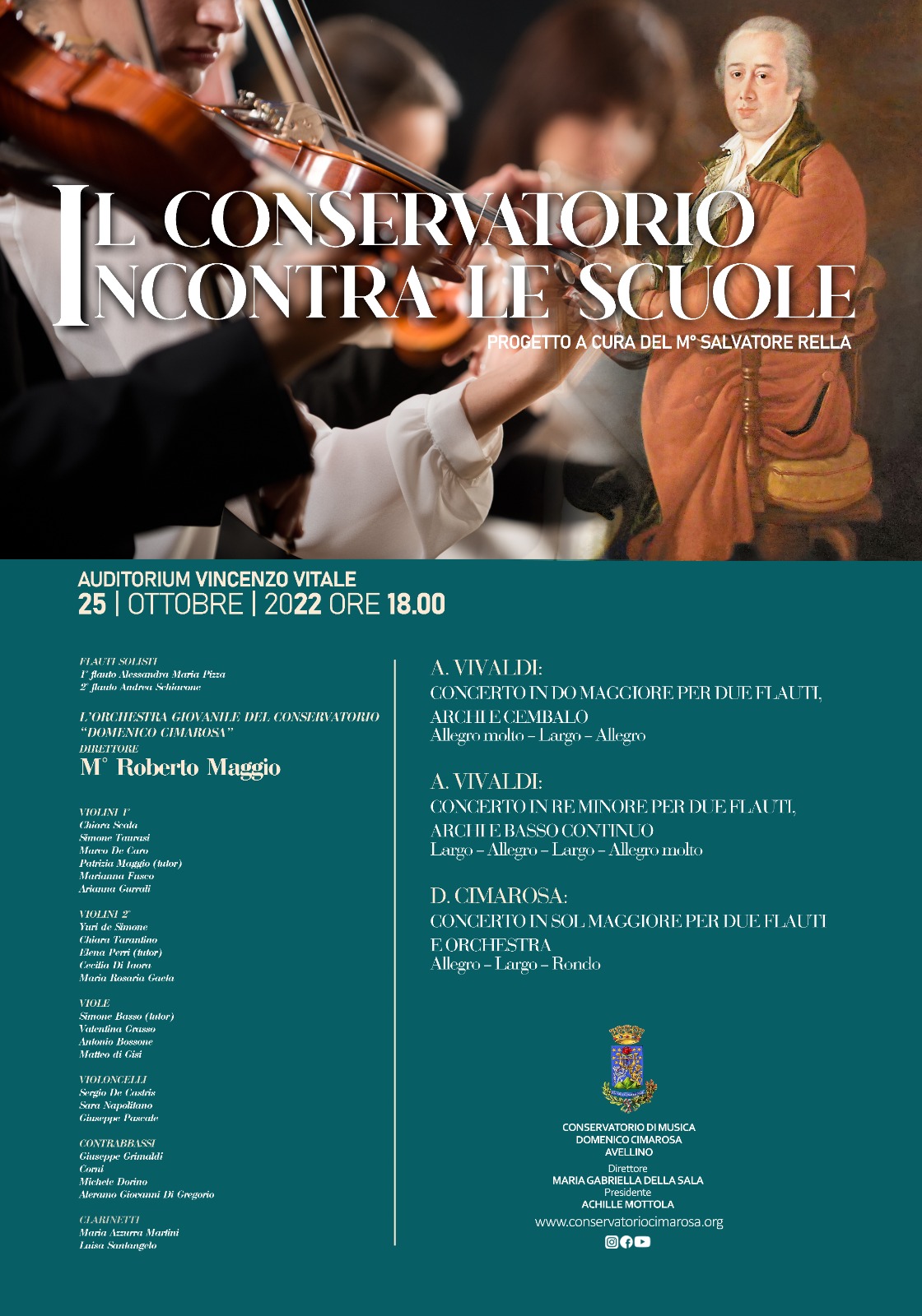 Il Conservatorio “Cimarosa” porta la musica nelle scuole