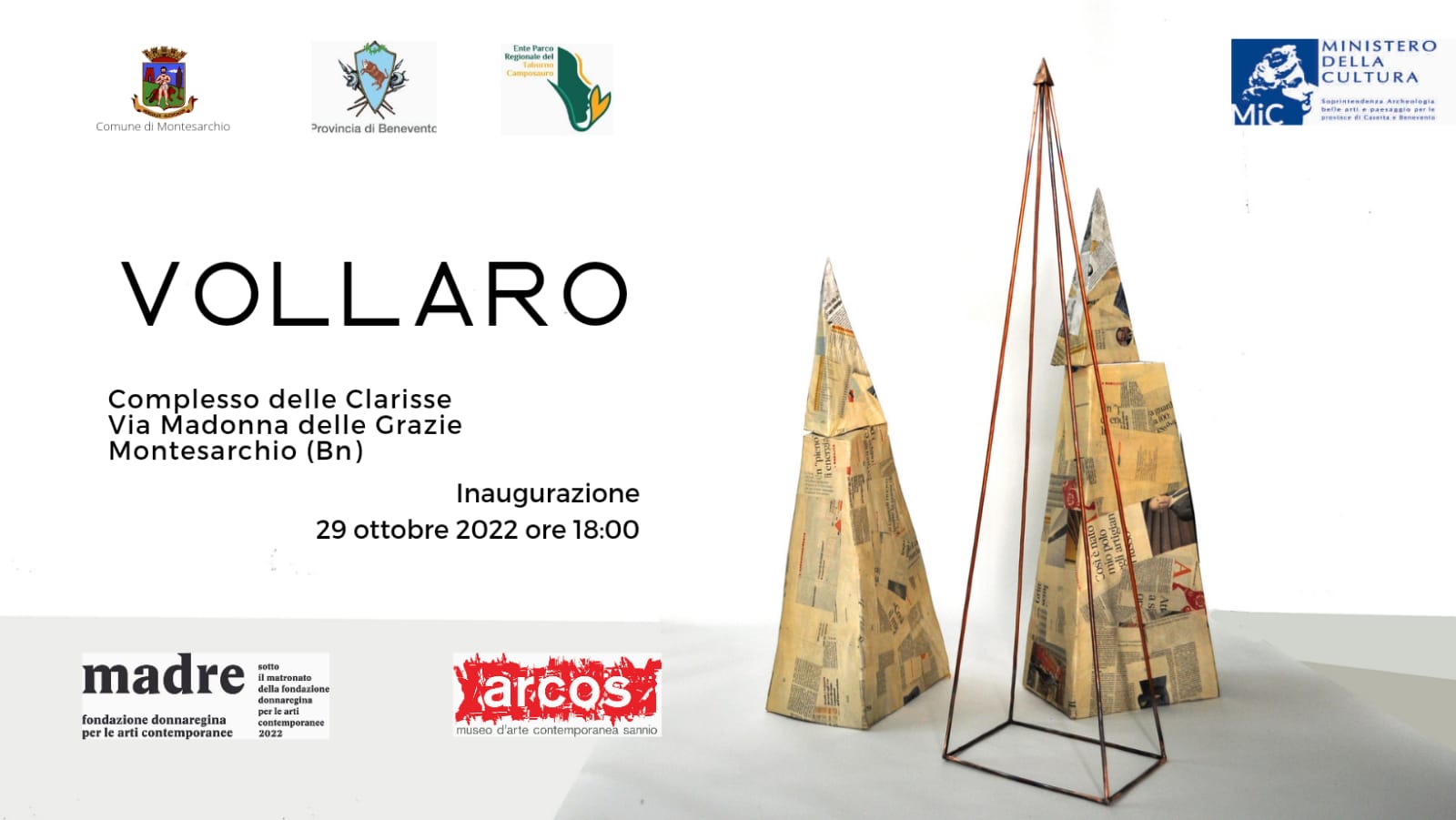 Montesarchio| Sabato 29 si inaugura la mostra di Vollaro al Complesso delle Clarisse