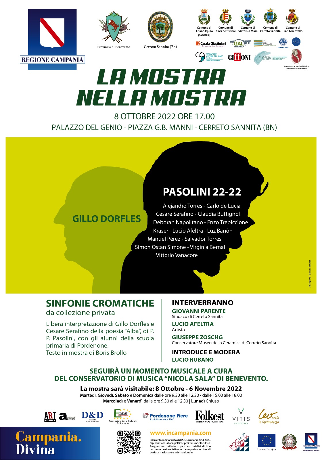 Cerreto Sannita omaggia Pasolini con una mostra a 100 anni dalla nascita