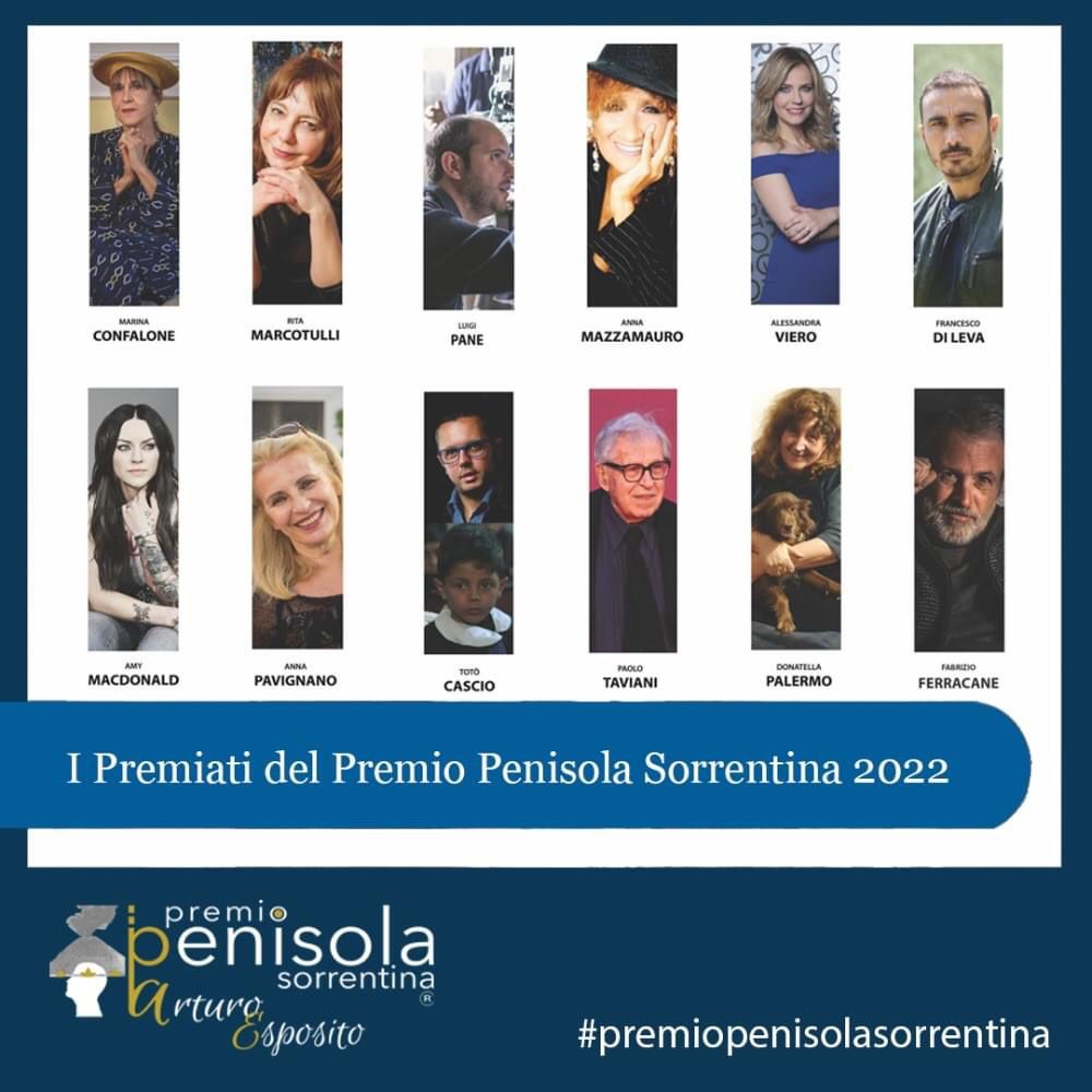 Premio Penisola Sorrentina: riconoscimenti a Di Leva, Cascio, Confalone e Mazzamauro